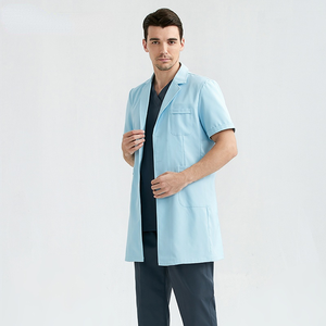 Conjunto de exfoliación de enfermería para mujer de alta calidad Joggers ajustados Nuevo traje con Spandex para el trabajo hospitalario tejido de tela de punto - Product Image 3