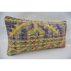 12x24 pulgadas Multicolor Kantha Patchwork Lana Almohada Tejida con Patrón Vintage - Product Image 2