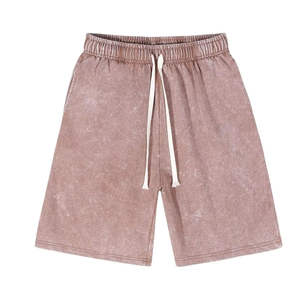 Pantalones Cortos Deportivos Personalizados para Hombre, Estilo Vintage, Lavado Ácido, 100% Algodón, Felpa Francesa, Estilo Desteñido al Sol - Product Image 1