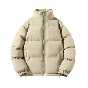 แจ็กเก็ตทรงพองป้องกันแบคทีเรียสำหรับผู้ชายผู้หญิง, เสื้อแจ็คเก็ตขนแกะสไตล์ใหม่คอปกตั้งทุกขนาดทำด้วยผ้าขนสัตว์ต่ำ - Product Image 1