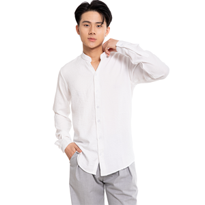 เสื้อลำลองของผู้ชายแบบกำหนดเองพิมพ์ลายผ้าโพลีเอสเตอร์/ ผ้าฝ้ายแห้งเร็วแบบเต็มตัว - Product Image 3