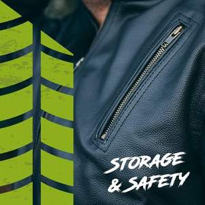 Chaqueta de Motocicleta de Invierno, Cuero Vacuno, Diseño a Cuadros, Bordado con Encaje, Ecológica, Resistente al Viento, Unisex, Estilo Casual, Forro Polar en la Parte Delantera - Product Image 6