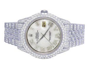 Jubilé VVS Diamant Hommes Montre 40mm Or Blanc Plaqué En Acier Inoxydable Hommes Montre Pour Cadeau Cadeau D'anniversaire Montre Pour Lui - Product Image 2
