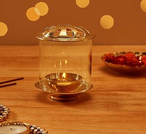 Calidad Superior Latón chapado en oro Bakhoor Oud Quemador Tuerca Servidor Base de vidrio Soporte de diseñador Servin Metal Religioso Navidad Amor - Product Image 4