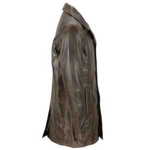 Elegante Abrigo Largo de Cuero para Hombre, Prenda Exterior Duradera para Uso Casual y Formal - Product Image 6