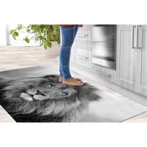 Alfombra con Estampado de León, Diseño de León de Ojos Azules, Alfombra de Escalera con Diseño de Animal Salvaje, Alfombra de Tapiz - Product Image 2