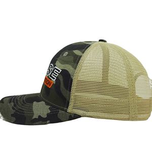 Alta calidad 2D bordado Logo camionero sombreros Camo malla trasera 6 paneles moda gorras personalizables invierno al aire libre Vietnam gorra fábrica - Product Image 4