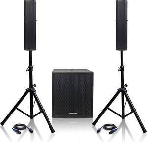 15 Inch Subwoofer and 4_3_ Array Column 2-Way Powered PA <b>Speaker</b> System Stereo Hifi Audio Array <b>Speaker</b> - Product Image 4
