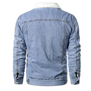 Veste en jean vintage pour homme, très vendue, doublure en fourrure, détails boutonnés, coupe-vent, respirante, confortable - Product Image 6