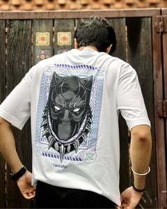 T-shirt pour homme à col rond 100% coton peigné décontracté à manches courtes avec motif personnalisé imprimé en sérigraphie logo bio lavé faible MOQ tricoté - Product Image 5