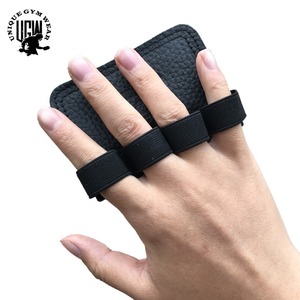 UNIQUE GYM WEAR Leather finger Guard Hand Grips for Weight Lifting Gym Workouts-Adjustable Lightweight Durable Non-slip Protect - Product Image 2