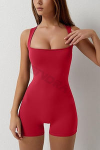 Venta al por mayor sin costuras acanalado Fitness Running mono mamelucos de manga larga de las mujeres gimnasio entrenamiento gimnasio desgaste deportes monos - Product Image 5