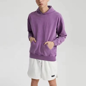 Sweat-shirts unisexes personnalisés en molleton 100% coton 380-500GSM, imprimés en relief et brodés, collection automne, coupe oversize, vente en gros - Product Image 2