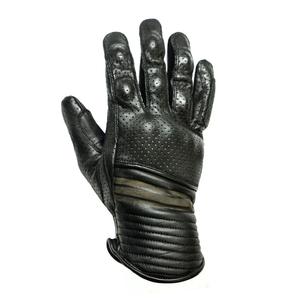 Summer Motorbike Leather & Mesh Black Gloves Motorcycle Auto Racing Wear Genuine Leather Gloves For Men - Product Image 5