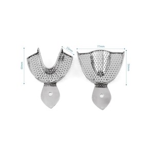 Bandejas de impresión dental Dentadura completa Perforada Dental Acero inoxidable Perforada Bandejas de impresión de dentadura completa Certificación CE - Product Image 5