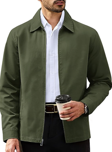 Chaqueta de Algodón para Hombre, Cierre Completo, Chaqueta de Trabajo, Cuello Camisero, Estilo Casual de Negocios, Cortavientos, Directo de Fábrica en Bangladesh, Nuevo - Product Image 2