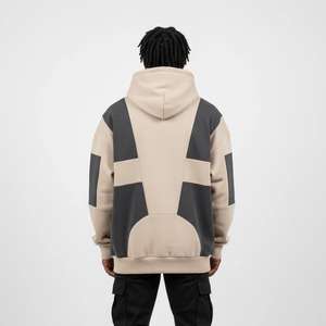 Ensemble survêtement et sweat-shirt noir délavé personnalisé, style vintage surdimensionné, délavé, coupe courte, style ample, poids lourd, taille plus, hiver - Product Image 6