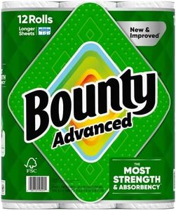 Bounty ที่ทันสมัยทิชชู่ห้องน้ำ2-Ply flushable ที่แข็งแกร่งแผ่น103นุ่ม12นับ - Product Image 4