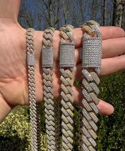 Nuevo diseño Hip Hop Unique 10K/ 14K / 18K Round Lab Grown Diamond Cadena cubana Joyería para hombres - Product Image 2