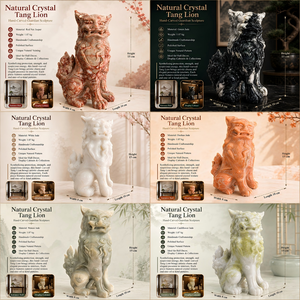 คริสตัลธรรมชาติแกะ<span class=keywords><strong>ส</strong></span>ลักแบบ Tang Lions คริสตัลรักษาพลังงานเครื่องประดับคริสตัลธรรมชาติยอดนิยม - Product Image 1