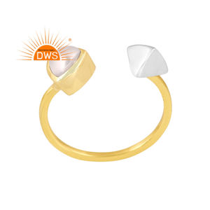 Latest Handmade Design 18K Gold Plated Natural Pearl <b>Adjustable</b> <b>Ring</b> Demi Fine Jewelry For Women Gift For Her - Product Image 1