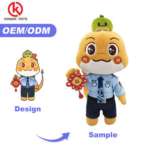 Peluches prix d'usine fabricant personnalisé Logo personnalisé mode décoratif dessin animé Animal Police doux en peluche jouet - Product Image 1