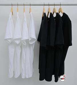 เสื้อยืดธรรมดาสำหรับทุกเพศเสื้อเจอร์ซีย์ผ้าฝ้าย100% โอเวอร์ไซซ์ไหล่ตกผ้าคอตตอนเนื้อนุ่ม - Product Image 2