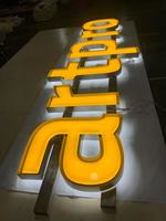 Letras de Canal Metálicas 3D Personalizadas, Letrero Luminoso con Retroiluminación Frontal, Logotipo Comercial LED, Señalización Comercial