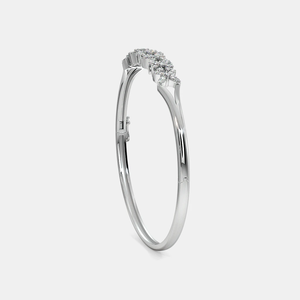 Diamond <b>Bangle</b> Engagement <b>Bracelet</b> in <b>Silver</b> 3.00ct Moissanite Diamonds for Gift Made of 925 Sterling <b>Silver</b> - Product Image 3