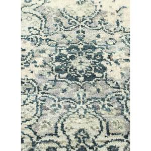 Alfombras de Lana y Seda Azules Hechas a Mano del Lejano Oriente, Modelo Skrt-814, Rectangulares, con Medallones y Patrones Abstractos para el Hogar y la Sala de Estar - Product Image 3