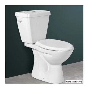Inodoro de Dos Piezas Alargado, de Vidrio, con Descarga por Gravedad, Montado en el Suelo, Diseño Tradicional, para Uso en Baños en India - Product Image 3