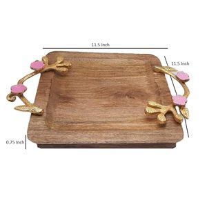 Plateau de service en bois imprimé décoratif pour événements, restauration, salle de bain, style moderne, durable, passe au lave-vaisselle, vaisselle bon marché - Product Image 4