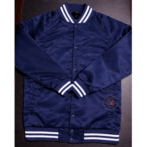 Chaqueta Universitaria de Satén Brillante de Color Sólido para Exteriores, Estilo Letterman de Béisbol Extra Grande con Calidad Premium - Product Image 1