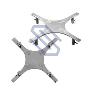 Support chirurgical avec jauge de positionnement, en forme d'étoile, Instruments dentaires orthodontiques, outil de mesure, en acier inoxydable, CE - Product Image 1