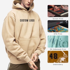 High quality cotton fleece <b>blank</b> mens cropped boxy hoodie zip-up oversized heavy <b>weight</b> customize zip up hoodies - Product Image 6
