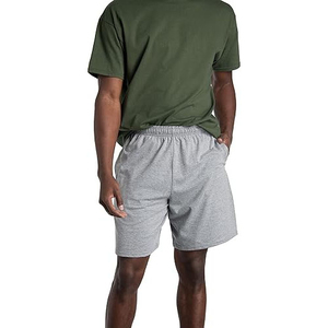 Nueva llegada 2025 100% pantalones cortos de algodón para hombre Color liso ropa de gimnasio pantalones cortos logotipo personalizado Casual Fitness pantalones cortos de trabajo al aire libre - Product Image 3