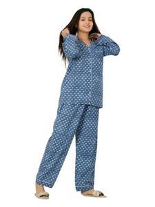 Conjunto de pijama de algodón indio hecho a mano para mujer, ropa de descanso con estampado de bloques de verano para damas de honor, invitados de boda, Conjunto de pijama personalizado - Product Image 3