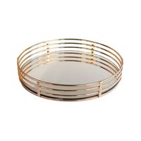 Base en marbre noir en aluminium plaqué or Plateau décoratif rond au design moderne pour hôtels de Noël Coiffeuses Accessoires Fournitures