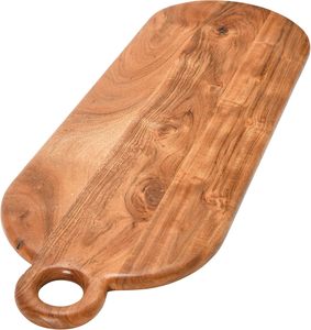Juego de 2 tablas de cortar con mango de queso de madera de acacia, tabla de cortar de madera de haya de tamaño personalizado, Color de madera natural - Product Image 3