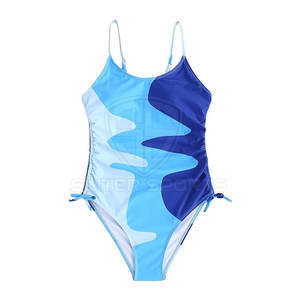 Comfortable High Quality <b>Women's</b> Breathable Neck <b>Swim</b> <b>Dress</b> Solid Pattern Sustainable Seamless Design Nylon/Polyester Beachwear - Product Image 1