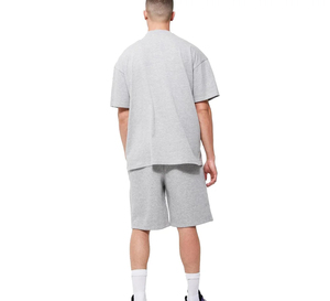 Prix de gros Ensembles de shorts respirants décontractés pour hommes Ensemble de vêtements unis pour hommes, t-shirt à manches courtes, shorts deux pièces Streetwear - Product Image 2