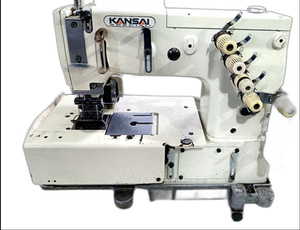 Machine à coudre plate à 4 aiguilles Kansai Special DLP-1508P à double point de chaînette avec tire-fil pour ceintures, personnalisable OEM, qualité DIY - Product Image 5