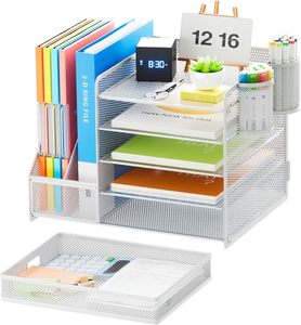 Bán Buôn Kim Loại Lưới Văn Phòng Tổ Chức Giá Máy Tính Để Bàn Tài Liệu Tập Tin Lưu Trữ Với Chủ Bút Cho Nhà/Văn Phòng & Phòng Khách - Product Image 1