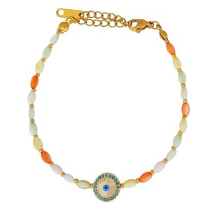 Bracelet en perles de style œil maléfique - Product Image 1