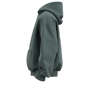 Wholesale Heavyweight Hoodie for Women Custom Logo Oversized Blank Cotton Fleece Pullover Hoodie <b>Drop</b> Shoulder Costamizable - Product Image 3
