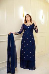 Elegante Salwar Kameez de Diseñador en Rayón Premium con Detalles de Bordado, Secado Rápido, Largo hasta la Rodilla, para Fiestas de Mujeres - Product Image 2