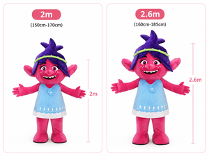 Costume de mascotte gonflable Baige 2,2 m, fille troll rose, costume de personnage de dessin animé en <span class=keywords><strong>peluche</strong></span> pour adultes, événements - Product Image 2
