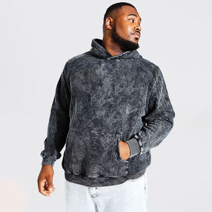 Personnalisé DTG DTF sérigraphié coton épais vintage batik délavé à l'acide sweat à capuche surdimensionné hommes taille 3XL prix d'usine - Product Image 1