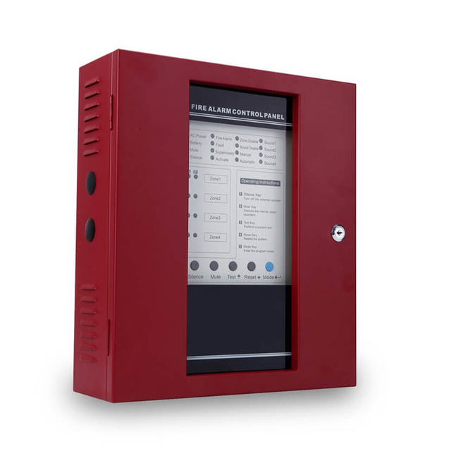Manufacturer 2 Circuits Fire Alarm System Control Panel Smoke Detector Fire Alarm System