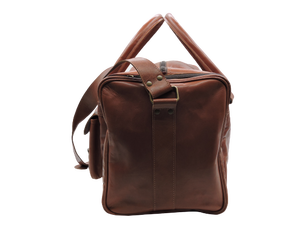 Bolso de fin de semana de cuero de cabra genuino, bolso de fin de semana resistente de calidad superior, bolso de viaje de lona Unisex personalizado - Product Image 5